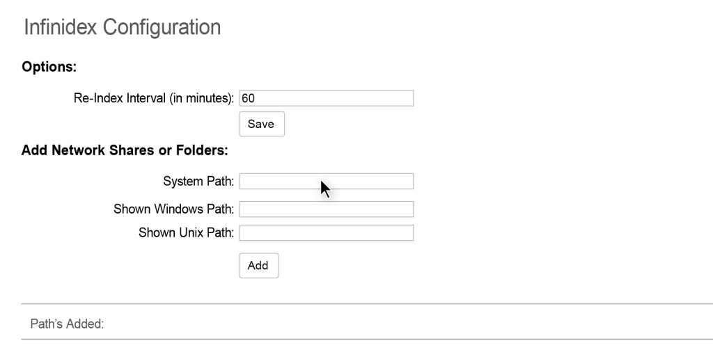 infinidex-configuration